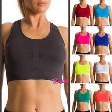 Women's Seamless Light Weight Racerback Sports Wire Free Bra No Padding