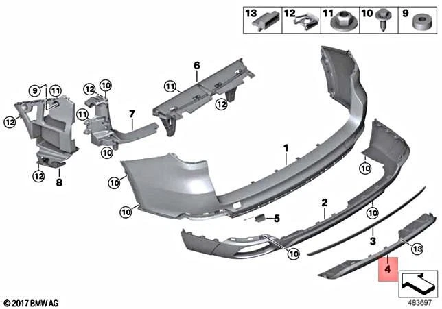 Genuine BMW X5 F15 X5 25d 25dX 28iX Underride Protection Primed 