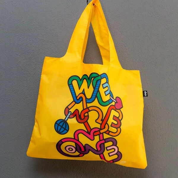 LOQI Tasche CRAIG & KARL We are one world Einkaufstasche BAG Falt-Shopper Beutel