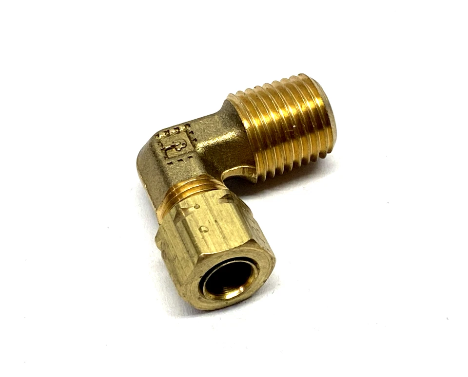 Parker 169CA-4-4 Brass Compression Elbow Fitting 1/4" Tube OD 1/4" NPT 47-PACK - Image 3 of 4