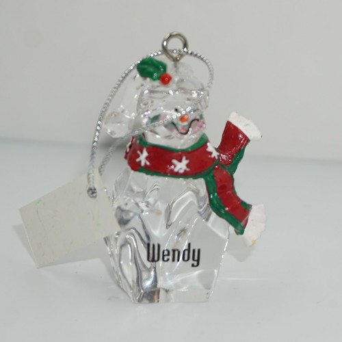 Christmas Ornament Ganz Clear Snowman Scarf Xmas Personalized Choose Name NWT - Picture 193 of 196