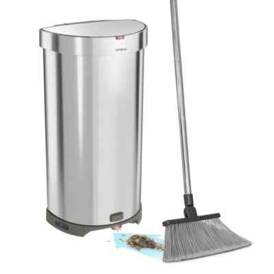 EyeVac+ Touchless Trash Bin with Vacuum Sensor Trash Bin Automatic Cleans Floors