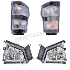 Juego de faros + luces de esquina para Isuzu NPR NQR 2004-2007 GMC W4500