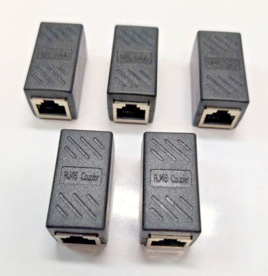 5 pcs RJ45 Inline Coupler Cat7 Cat6 Cat5e Cat5 Ethernet LAN Network Adapter Lot