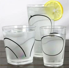 4 Corelle SIMPLE LINES Acrylic DRINKWARE Beverage Glasses 19,14 or 8-oz *NEW