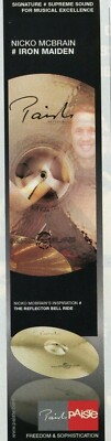 2008 Print Ad Paiste Reflector Power Slave Drum Cymbal Nicko McBrain Iron Maiden