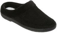 Lg Dearfoams Women/'s Microfiber Terry Two-Tone Moccasin Slippers Pewter 9-10