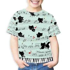 New Kids Tshirt Funny Cat Play Music