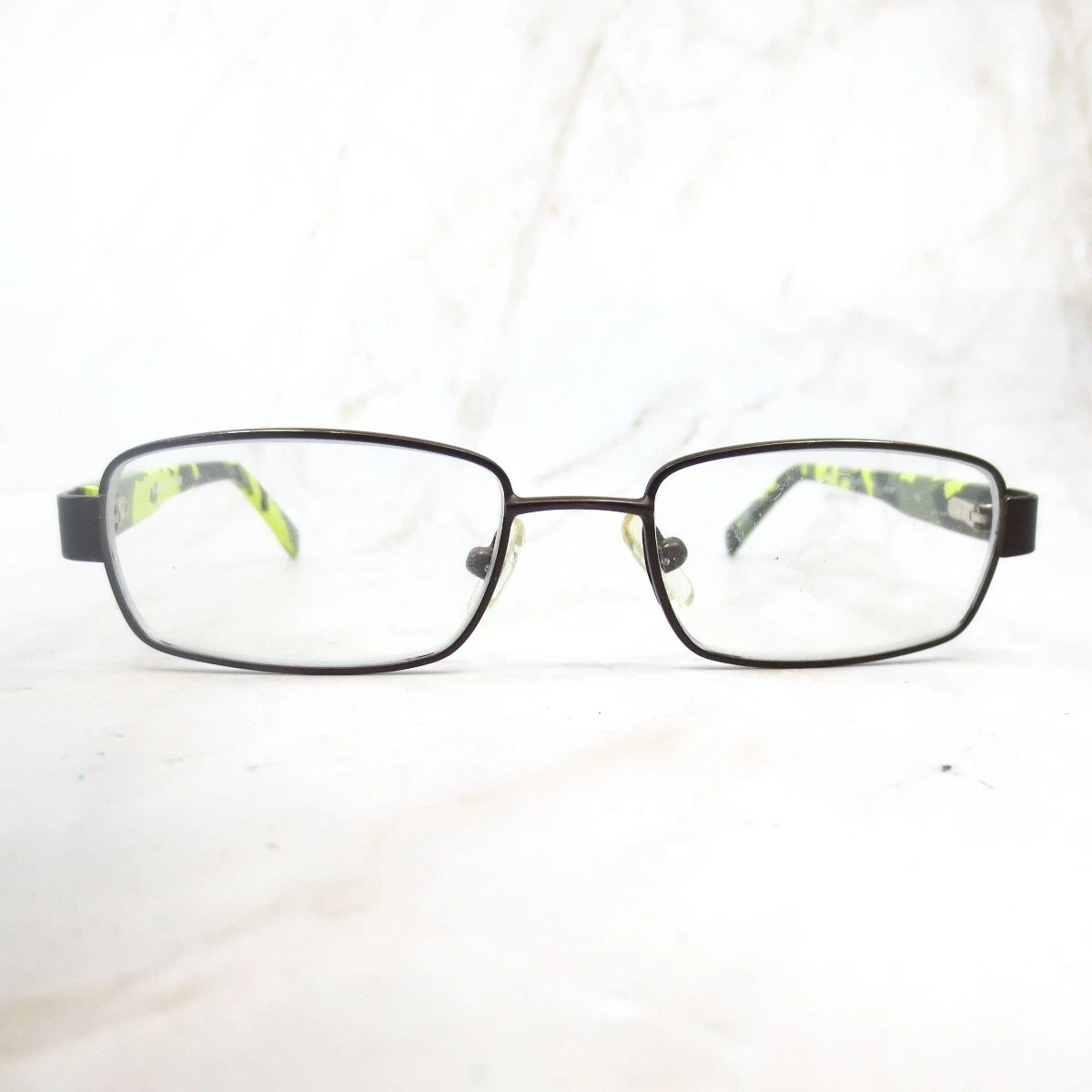 Marchon Nyc Oliver 200 Eyeglasses Frame Women's Brown Green Full Rim 45 16 125