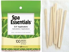 1000 x Graham Spa Essentials 3.5" Make-Up, Lip, & Waxing Applicators BIRCHWOOD 