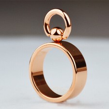 Rosegold BDSM Finger Ring der O 6,5mm breit SSLO mit beweglichem Ring Edelstahl 