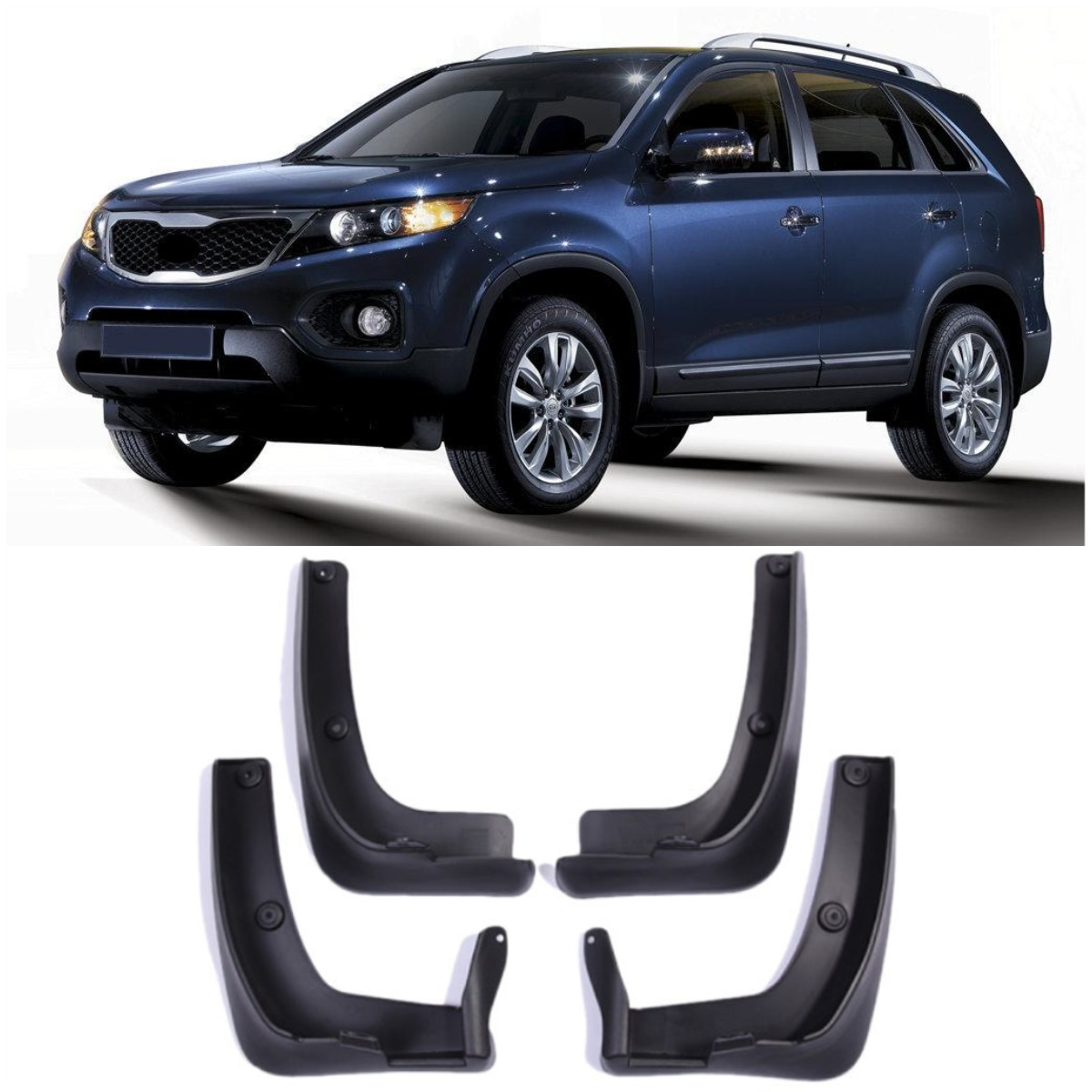 Mud Flaps Splash Guard Mudguards Protector For 2011-2015 Kia Sorento-image