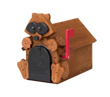 Handcrafted Raccoon Mailbox