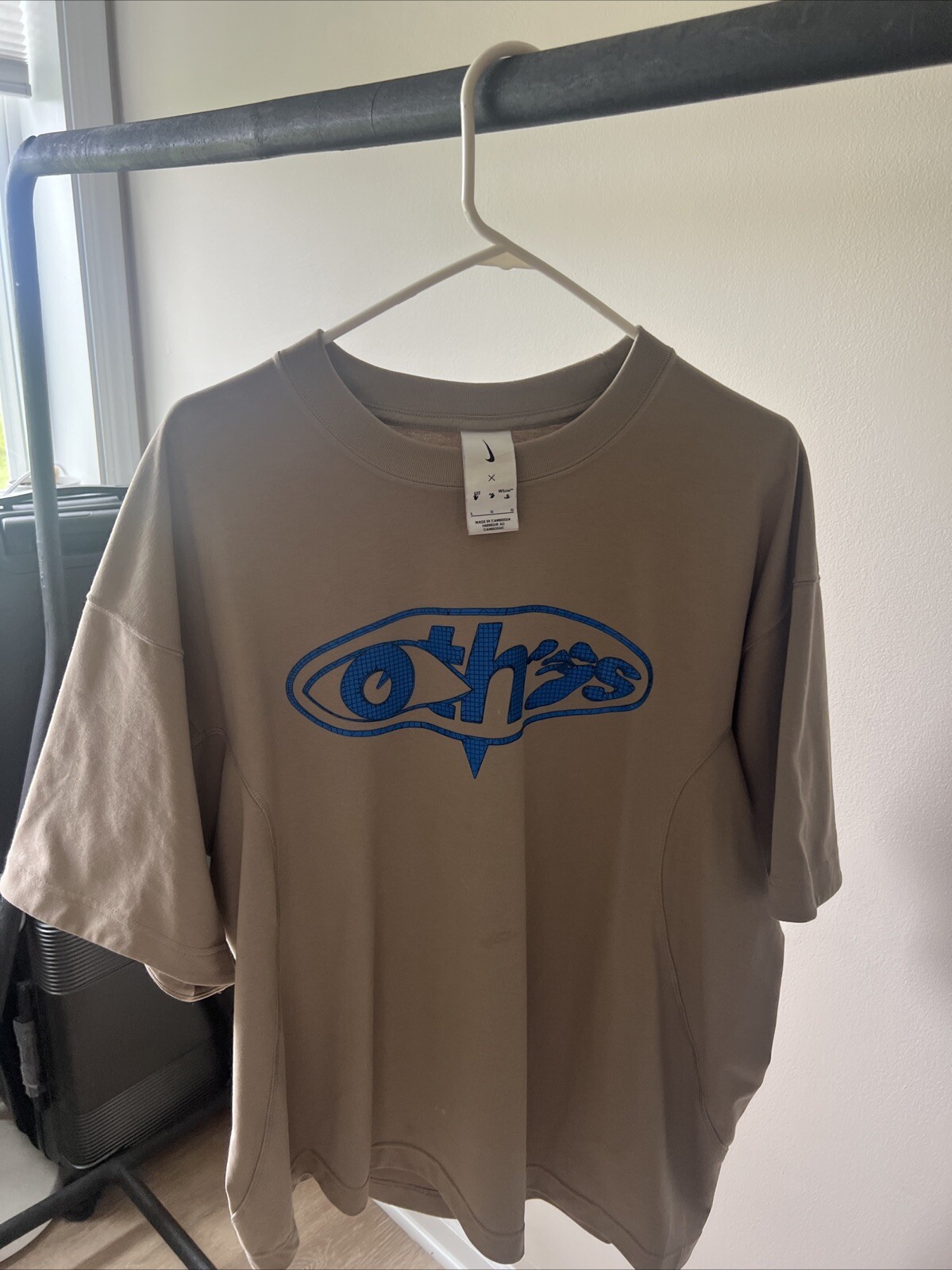 OFF WHITE X NIKE T shirt uomo Nike x Off bianca 005 cachi beige DN1757 247 taglia large