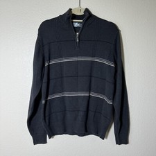 Oscar Dela Renta Mens Sweater Size Large 1/4 Zip Pullover