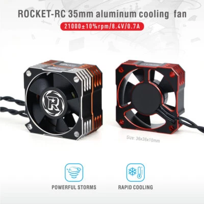 Surpass Hobby Rocket-RC 35mm Aluminium Cooling Fan 21000RPM for Motors UK Stock