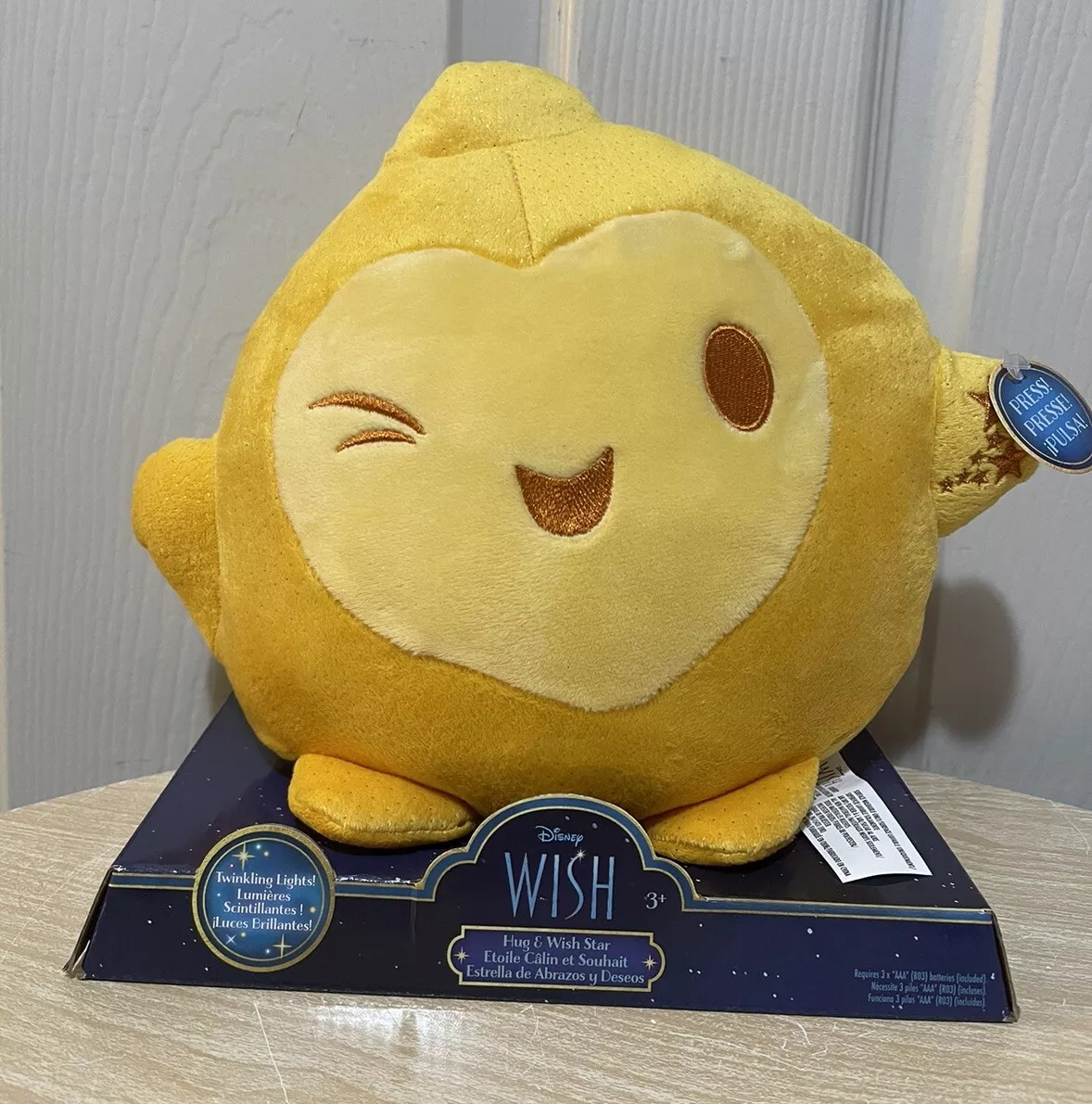 Disney's Wish Movie 10 Inch Twinkling Star Plush NEW 2023