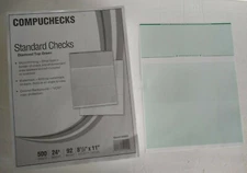 Compuchecks Standard Checks Diamond Top Green (500) 24# 8 1/2 x 11 Security 