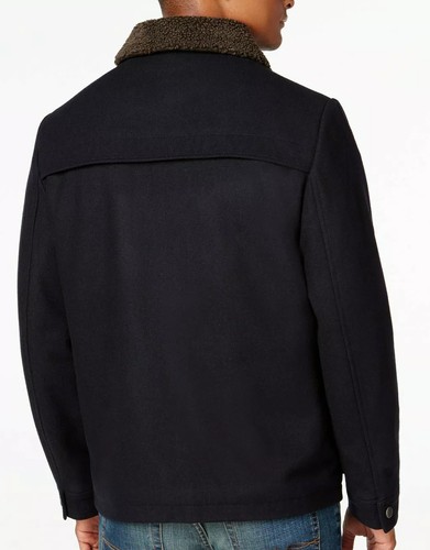 RTLS $275 MENS KENNETH COLE BLACK WOOL COAT JACKET SZ S - Picture 3 of 3