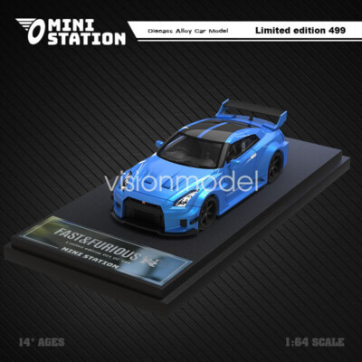 Mini Station 1:64 Fast & Furious Brian's GTR R35 3.0 Model Car | eBay