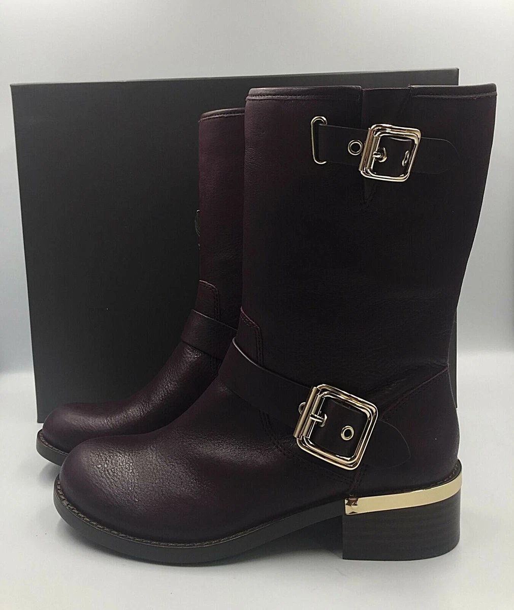Vince Camuto Womens Windy Moto Boots Dark Wood Size 7M US eBay