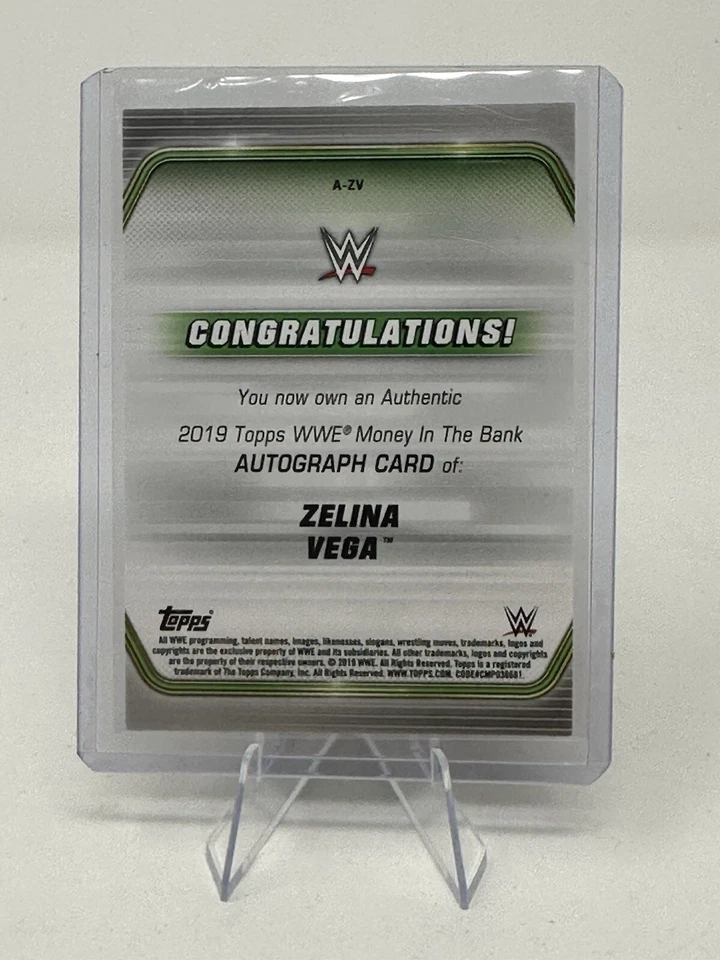 ZELINA VEGA 2019 Topps WWE Money in the Bank Auto /199 - Image 2 of 2