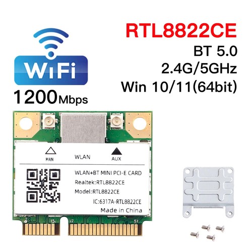 Dual Band Mini Pcie 1200Mbps WiFi Card Adapter 802.11ac WIFI Dongle for Win10/11 - Picture 7 of 12