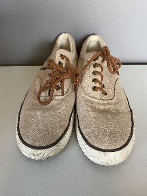 Polo Ralph Lauren Khaki Tan Pony Canvas Forestmont Boat  display picture 1