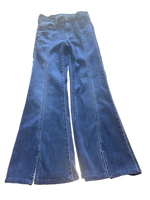 American Eagle Jeans Festival Flare Bell Bottom Womens 2 Boho Hippie 60s Vibes