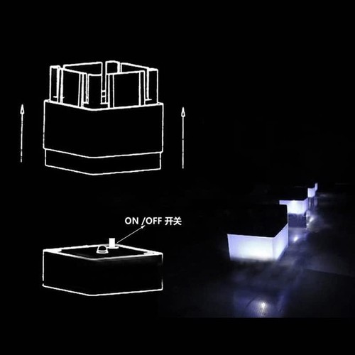 Solar LED Fence Post Cap Light 2x2 Inch (5x5cm) - for Wrought Iron, Aluminum ... - Picture 4 of 9