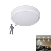 Led Deckenleuchte 9W Dome Rund Zirkular Bewegungsmelder IP56 Weiß 3000K 1545