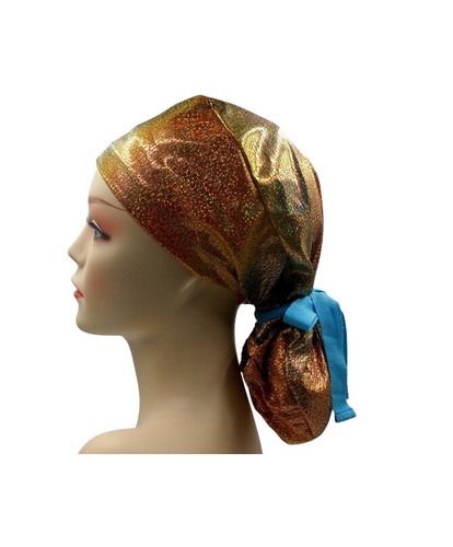 Holographic Iridescent Ponytail Scrub Cap Doctor Theatre Nurse Hospital - Picture 4 of 12