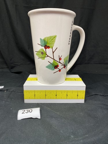 Starbucks Holiday Christmas Tall Cup Mug Ceramic 2011 White Large 21Oz Mistletoe - Picture 8 of 9