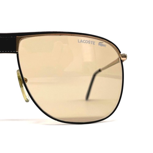Vintage LACOSTE 171 "BLACK/GOLD" sunglasses - France 90's - Photocromic - Large - Bild 3 von 8