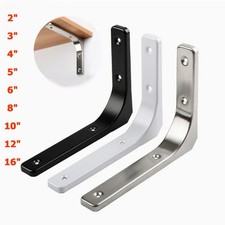 2" - 16" Heavy Duty Stainless Steel L Shaped Wall Mounted Shelf Brackets Support