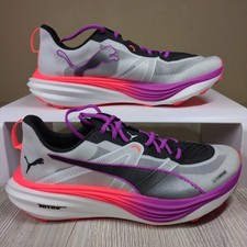 Puma Deviate Nitro Elite Trail White/Red/Purple Mens Size 11.5 New