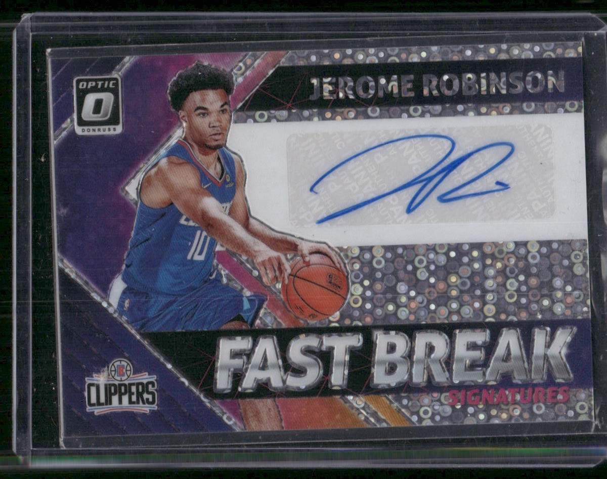 Jerome Robinson 2018-19 Panini Donruss Optic Fast Break Signatures Auto FB-JRB