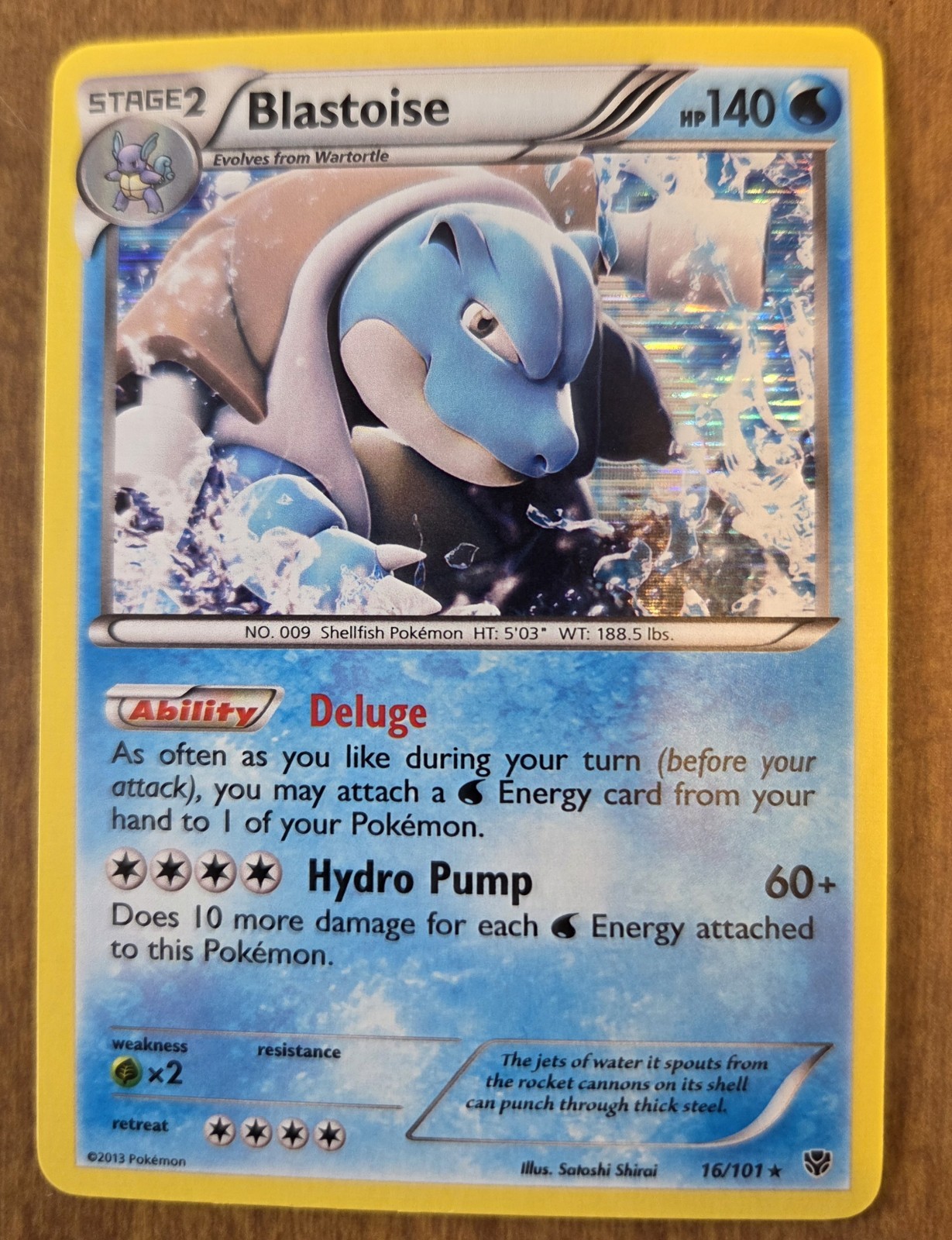 Blastoise BW Plasma Blast 16/101 Rare Holo NM - ungraded Pokémon Card