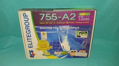 ECS 755-A2 Socket 754 ATX Motherboard DDR AGP Athlon 64 Dual Floppy Support BIOS