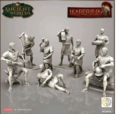 1:72 Roman Camp Figuren Set - Wagon Tabletop Gaming Miniaturen