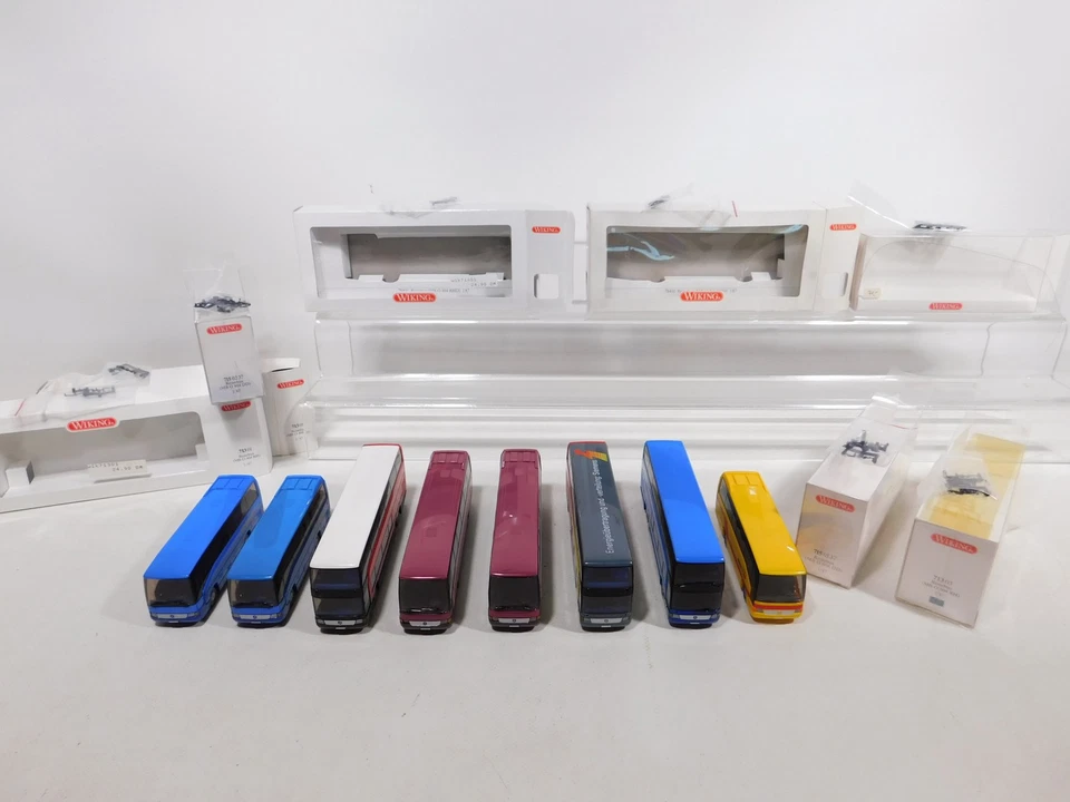 8x wiking H0 1:87 Bus MB: O 404 Rh+ O 404 DD + Rhd S.G Mint + Box #DG85-1 - Immagine 4 di 4