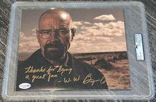 Foto autógrafa firmada por Bryan Cranston 8x10 Breaking Bad Walter White PSA/DNA