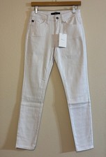 Kan Can Mid Rise Basic White Skinny Jeans NEW 
