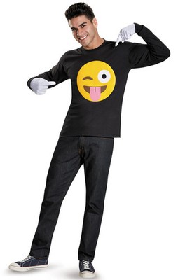 Tongue Emoticon Smiley Face Costume Kit