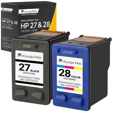 2PK Replacement for HP 27 Black Ink For HP 28 Color Ink PSC 1310 1312 1315 1317