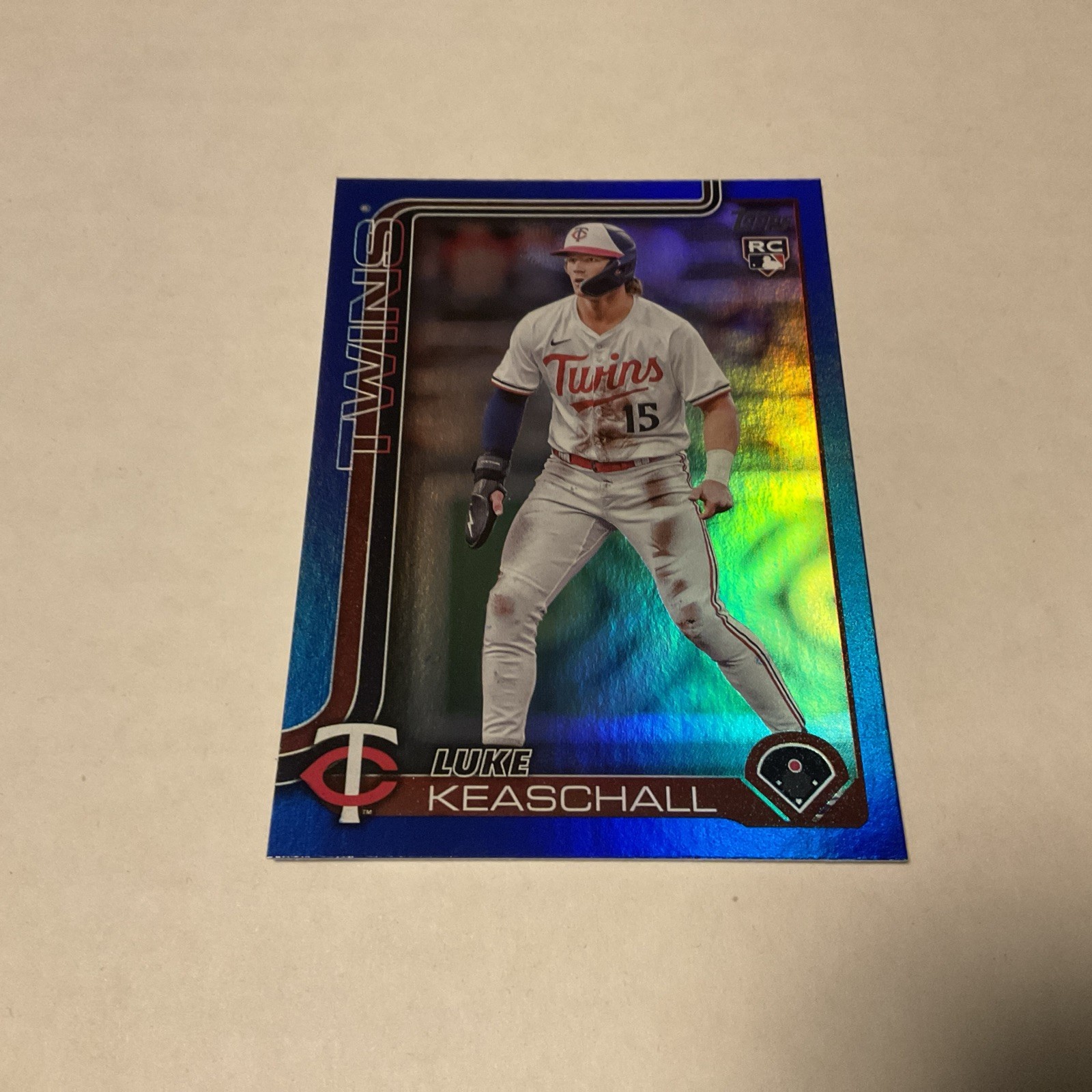2025 Topps Update Luke Keaschall Blue Rainbow Foil /150 #US16 RC Twins