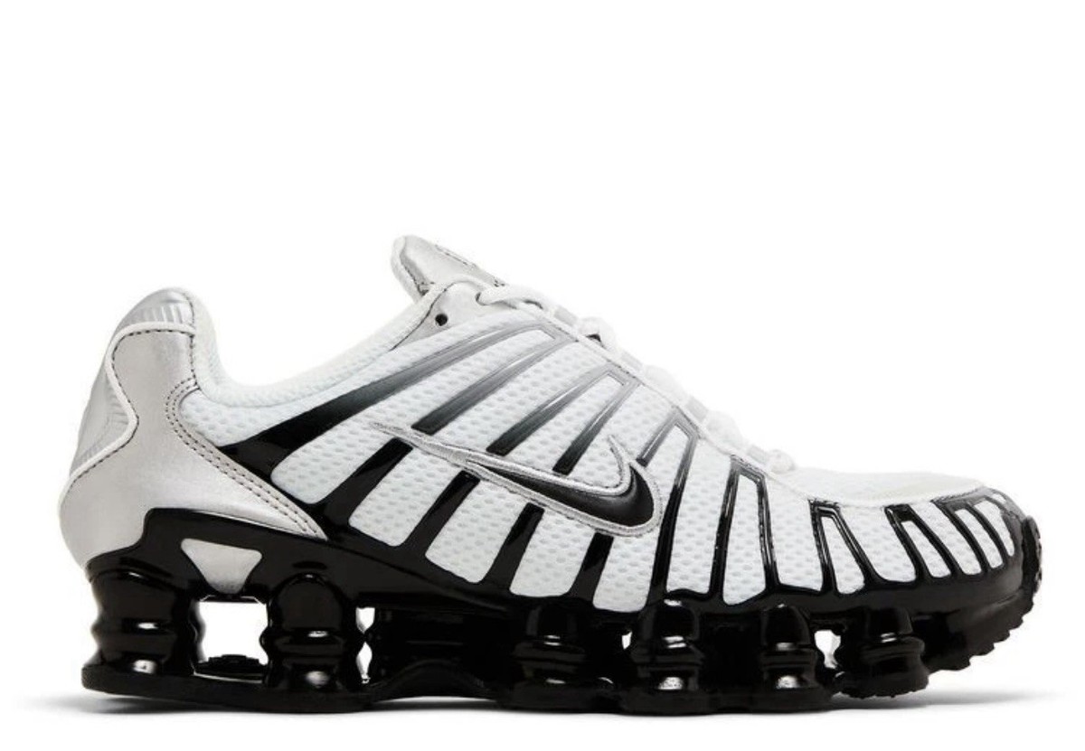 Women's Nike Shox TL Metallic Silver Black HQ4049-001 Size 6.5 | eBay