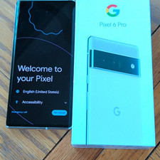 Google Pixel 6 Pro 128GB White Android Bar Smartphone 50MP Camera w/ Box
