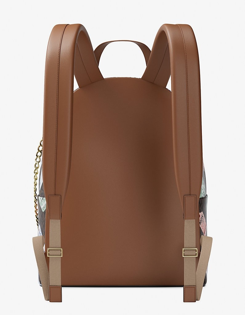 Michael Kors Slater Medium MK Signature Logo Backpack Brown