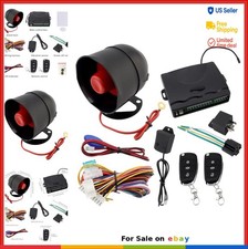 Car Alarm System 12V Keyless Entry Remote Start Siren Shock Sensor Central